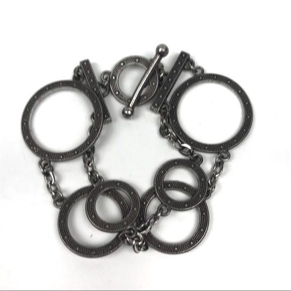 Brighton Silver Tone Circle Round Toggle Bracelet - Picture 4 of 4